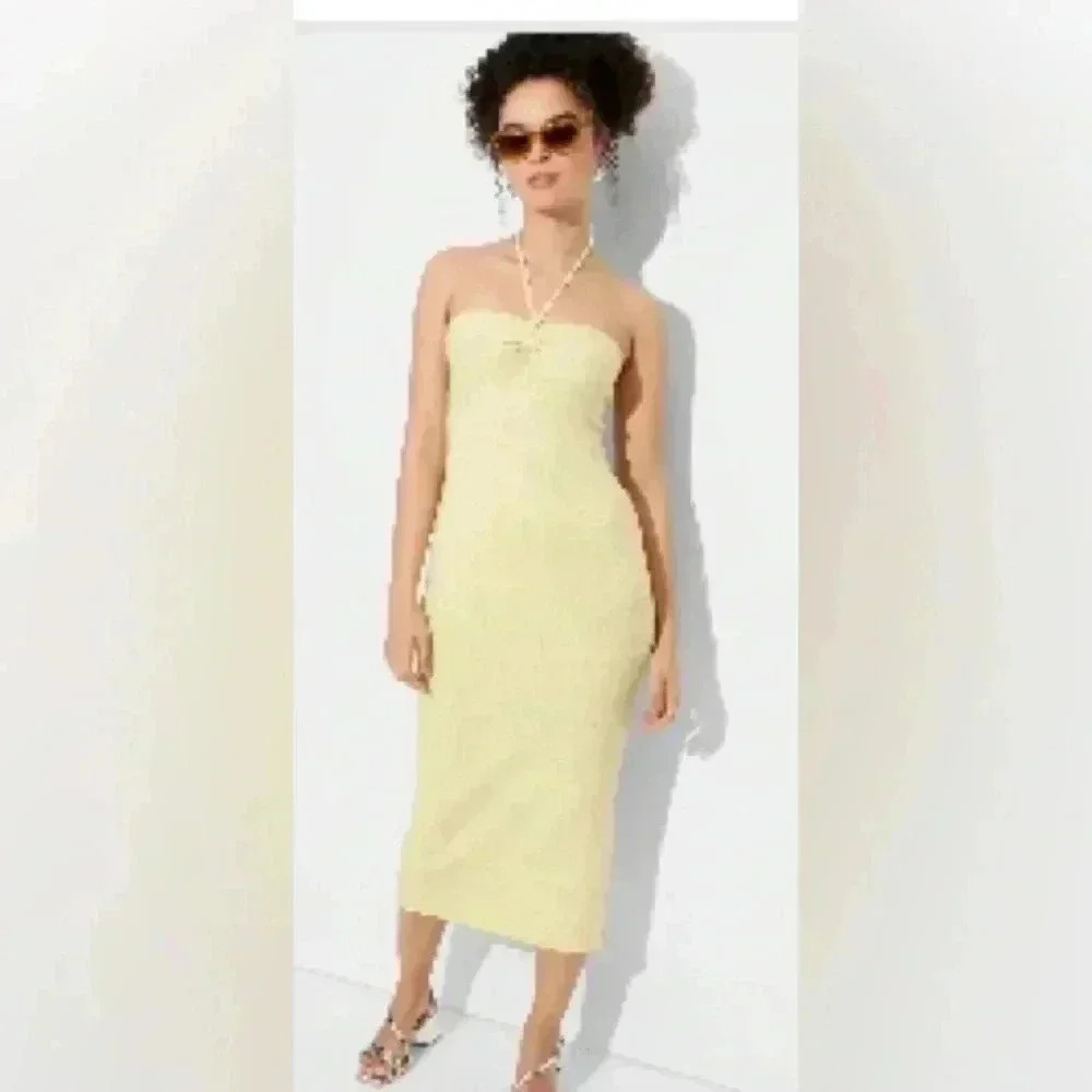 Wild Fable - Tube Midi Strapless Sweater Dress cream Size: S NWT